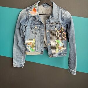Desigual Multicolor Patchwork Jean Jacket